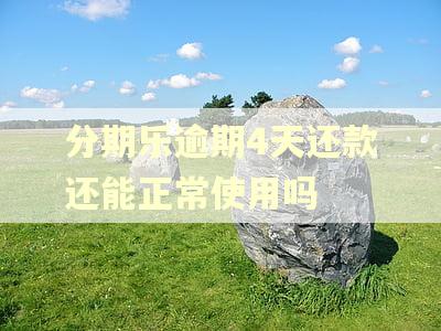 分期乐逾期4天还款还能正常使用吗
