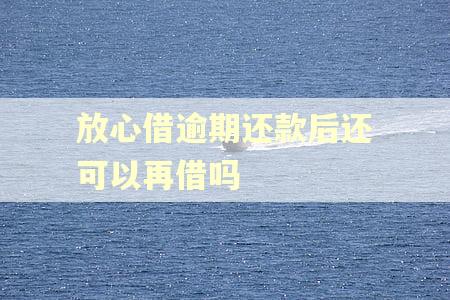 放心借逾期还款后还可以再借吗 放心借逾期还款后还可以再借吗