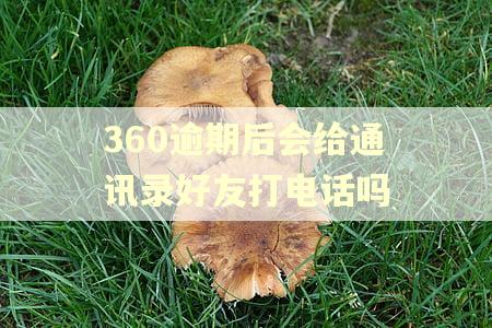 360逾期后会给通讯录好友打电话吗 360逾期后会给通讯录好友打电话吗
