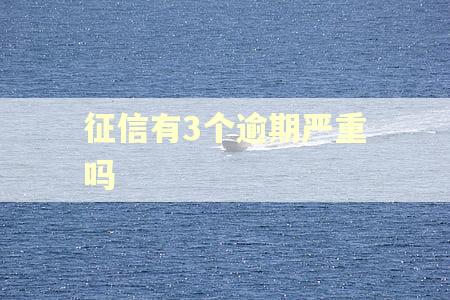 征信有3个逾期严重吗