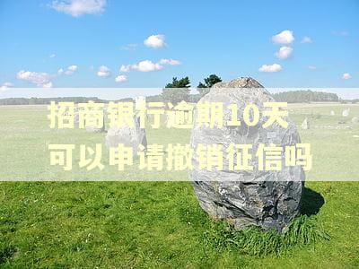 招商银行逾期10天可以申请撤销征信吗