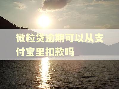 微粒贷逾期可以从支付宝里扣款吗