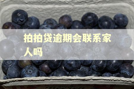 拍拍贷逾期会联系家人吗