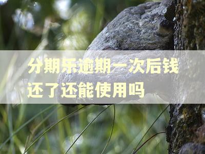 分期乐逾期一次后钱还了还能使用吗
