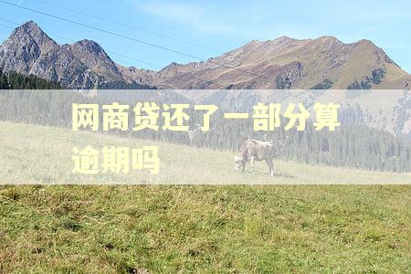 网商贷还了一部分算逾期吗