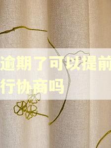 快逾期了可以提前和银行协商吗