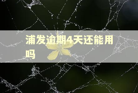 浦发逾期4天还能用吗 浦发逾期4天还能用吗