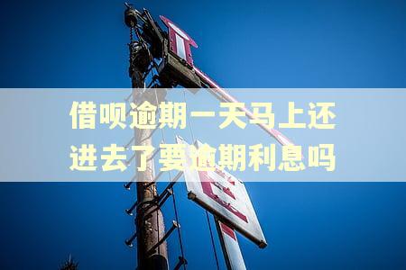 借呗逾期一天马上还进去了要逾期利息吗 借呗逾期一天马上还进去了要逾期利息吗