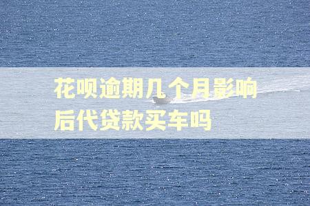 花呗逾期几个月影响后代贷款买车吗