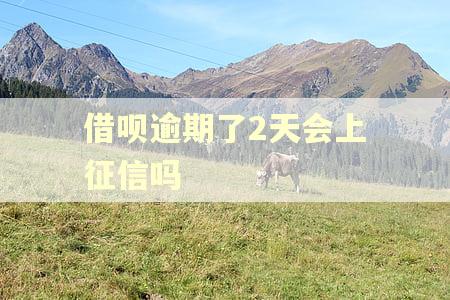 借呗逾期了2天会上征信吗