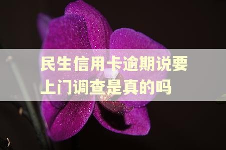 民生信用卡逾期说要上门调查是真的吗 民生信用卡逾期说要上门调查是真的吗