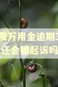 浦发万用金逾期3年了,还会被起诉吗