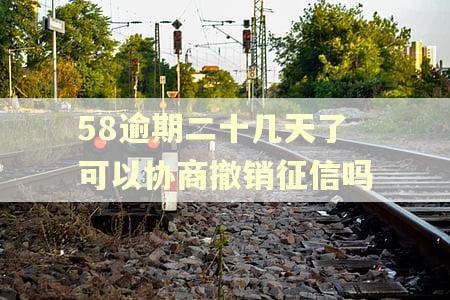 58逾期二十几天了可以协商撤销征信吗