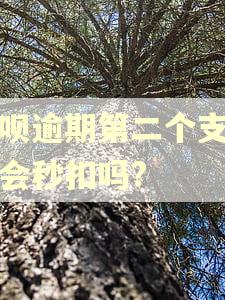 花呗逾期第二个支付宝会秒扣吗?