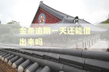 金条逾期一天还能借出来吗