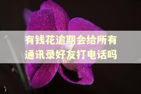 有钱花逾期会给所有通讯录好友打电话吗
