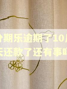 分期乐逾期了10几天还款了还有事吗