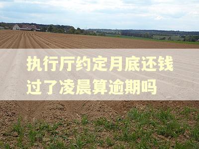 执行厅约定月底还钱过了凌晨算逾期吗