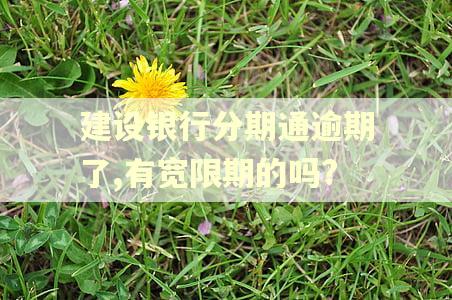 建设银行分期通逾期了,有宽限期的吗?