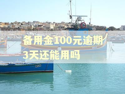 备用金100元逾期3天还能用吗 备用金100元逾期3天还能用吗
