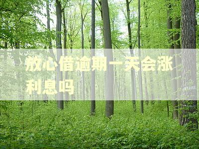 放心借逾期一天会涨利息吗