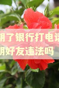 逾期了银行打电话给亲朋好友违法吗