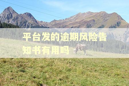 平台发的逾期风险告知书有用吗