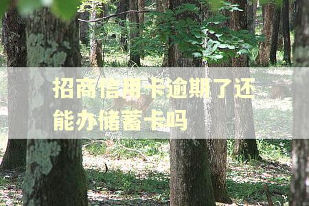 招商信用卡逾期了还能办储蓄卡吗