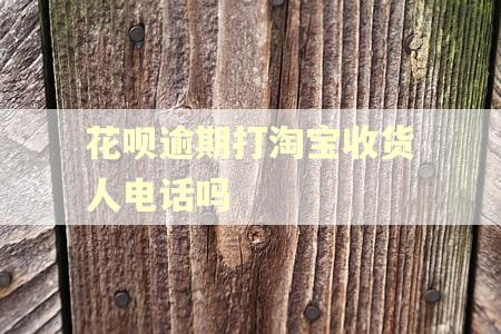 花呗逾期打淘宝收货人电话吗