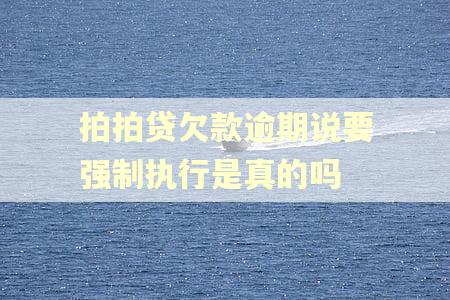 拍拍贷欠款逾期说要强制执行是真的吗