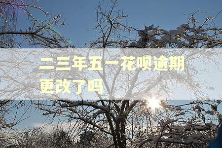 二三年五一花呗逾期更改了吗