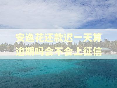 安逸花还款迟一天算逾期吗会不会上征信