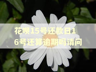 花呗15号还款日16号还算逾期吗请问