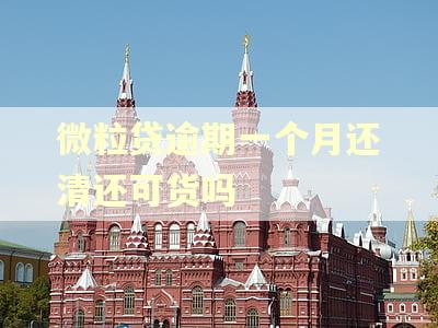 微粒贷逾期一个月还清还可货吗