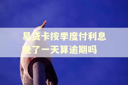易贷卡按季度付利息晚了一天算逾期吗