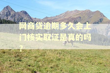 网商贷逾期多久会上门核实取证是真的吗?