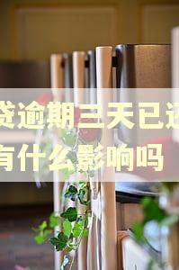 房贷逾期三天已还清会有什么影响吗