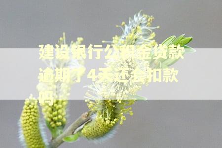 建设银行公积金贷款逾期了4天还会扣款吗