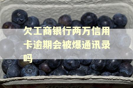 欠工商银行两万信用卡逾期会被爆通讯录吗