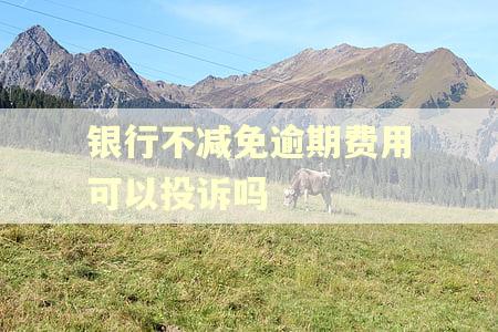 银行不减免逾期费用可以投诉吗 银行不减免逾期费用可以投诉吗