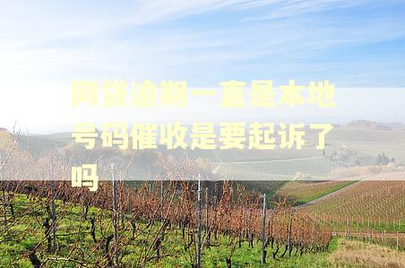 网贷逾期一直是本地号码催收是要起诉了吗