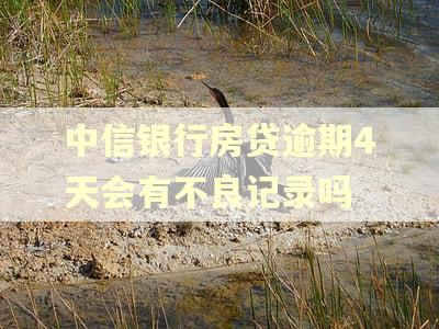 中信银行房贷逾期4天会有不良记录吗
