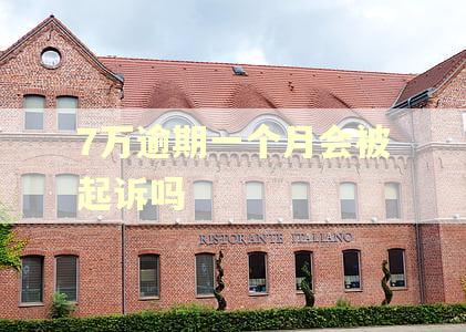 7万逾期一个月会被起诉吗