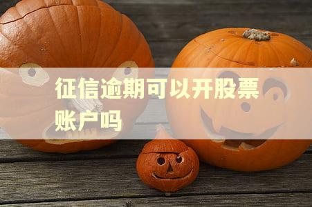 征信逾期可以开股票账户吗 征信逾期可以开股票账户吗