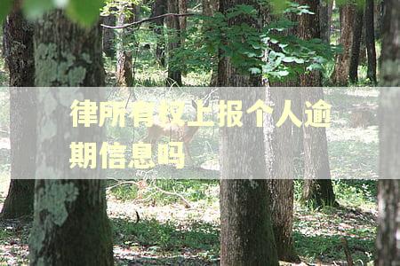 律所有权上报个人逾期信息吗