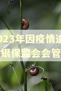 2023年因疫情逾期银保监会会管吗