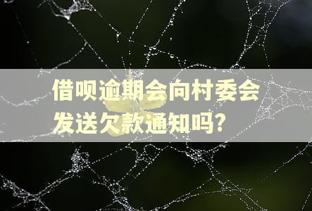 借呗逾期会向村委会发送欠款通知吗?