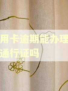 信用卡逾期能办理港澳通行证吗 信用卡逾期能办理港澳通行证吗