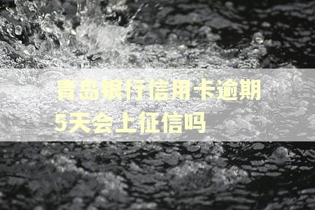 青岛银行信用卡逾期5天会上征信吗
