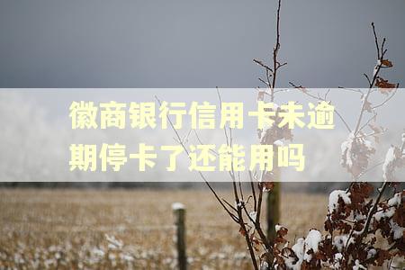 徽商银行信用卡未逾期停卡了还能用吗